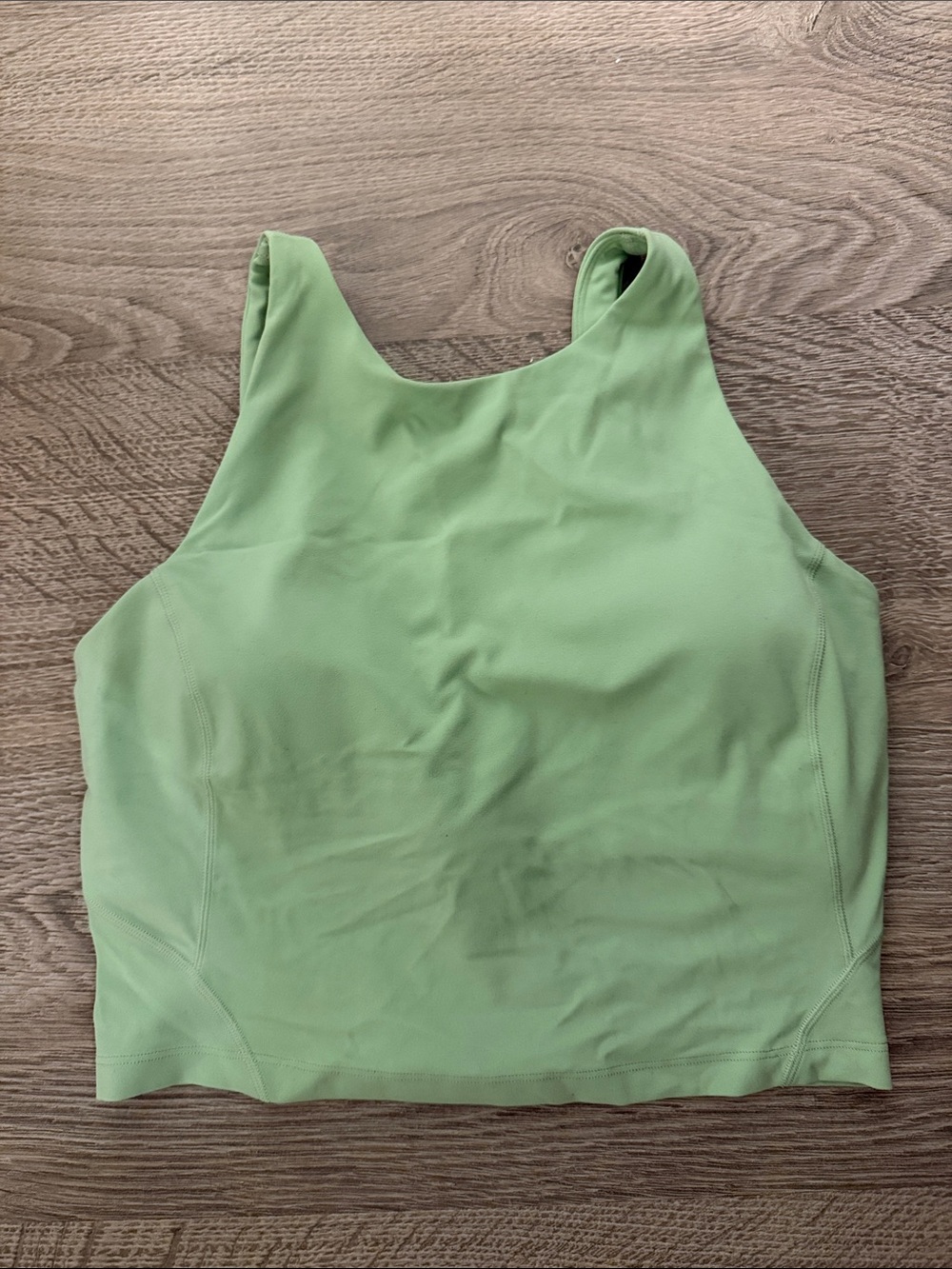 lululemon athletica Light Green Cropped Athletic Tank